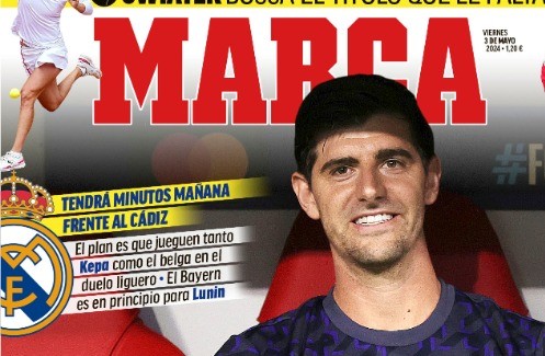 45 minutos Courtois y 45 minutos Kepa ante el Cádiz según MARCA 45 minutos Courtois y 45 minutos Kepa ante el Cádiz según MARCA