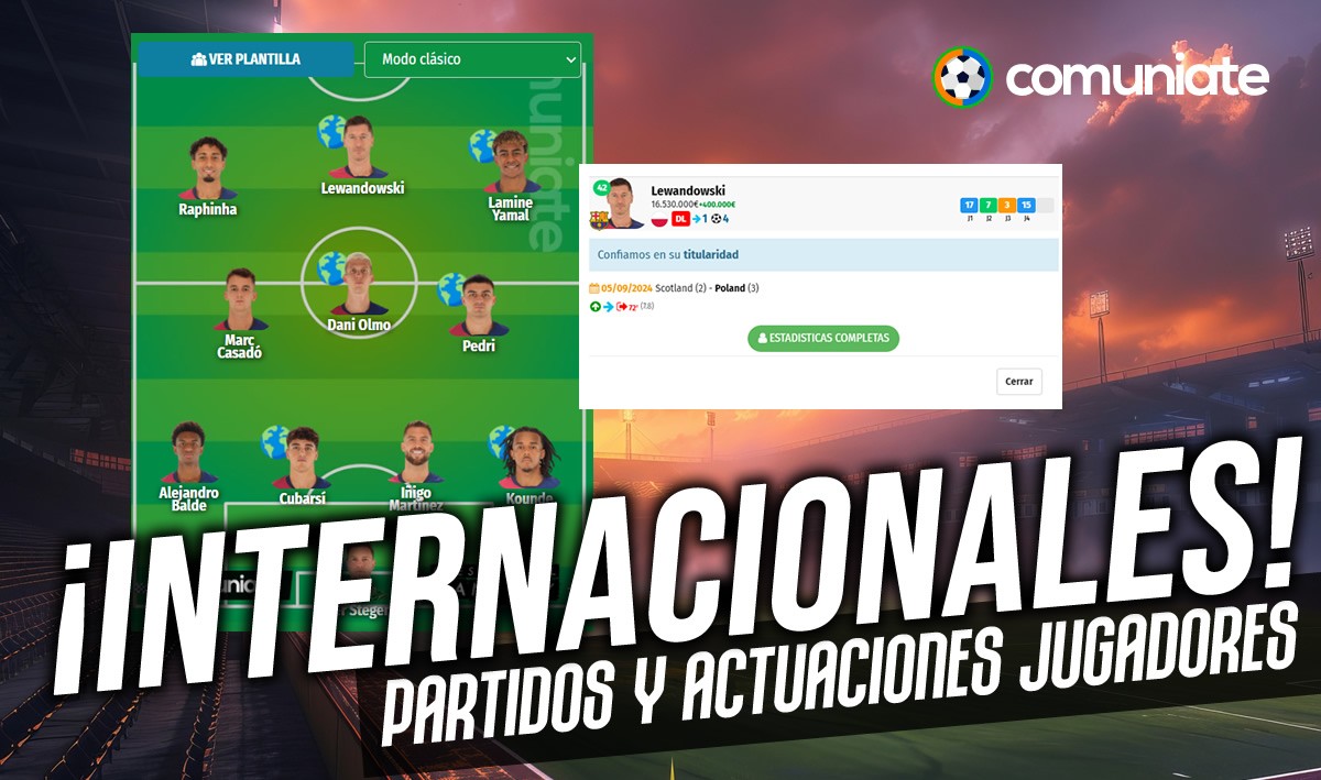 Rendimiento y desgaste de jugadores internacionales de nuevo disponibles