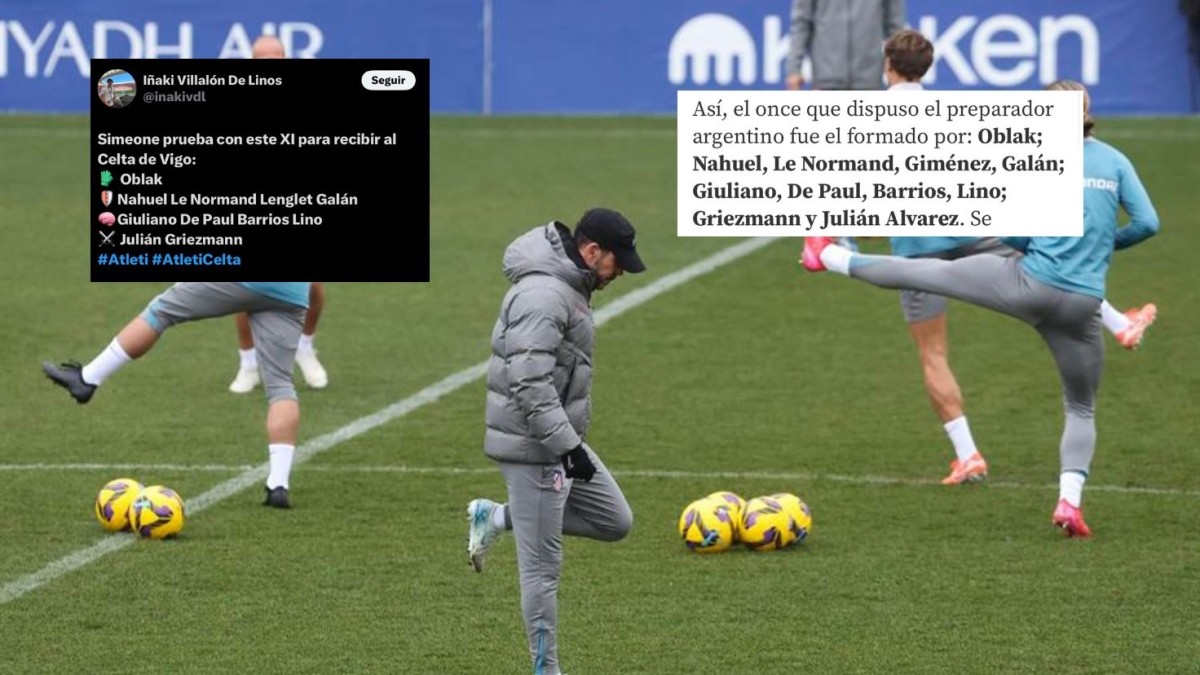 Mundo Deportivo y AS dicen que Simeone ha ensayado con Giménez y no con Lenglet Mundo Deportivo y AS dicen que Simeone ha ensayado con Giménez y no con Lenglet