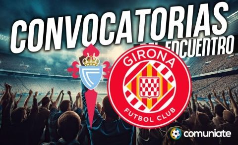 Jugadores convocados para el partido Celta y Girona. Jornada 4.