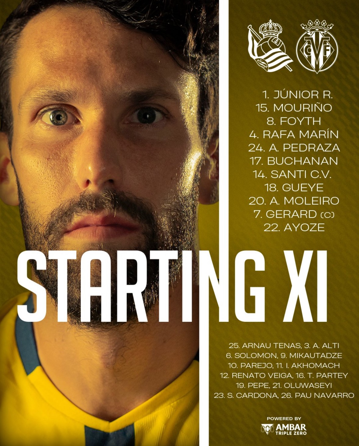 Alineaciones confirmadas del Real Sociedad - Villarreal ¡Barrene, Pepe y Veiga, suplente!