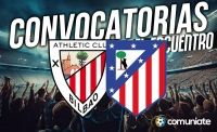Jugadores convocados para el partido Athletic y Atlético. Jornada 15.