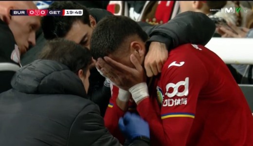 Alarma con Abdel Abqar: se retira entre lágrimas ante el Burgos