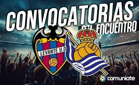 Jugadores convocados para el partido Levante y Real Sociedad. Jornada 17. Jugadores convocados para el partido Levante y Real Sociedad. Jornada 17.
