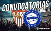 Jugadores convocados para el partido Sevilla y Alavés. Jornada 24.