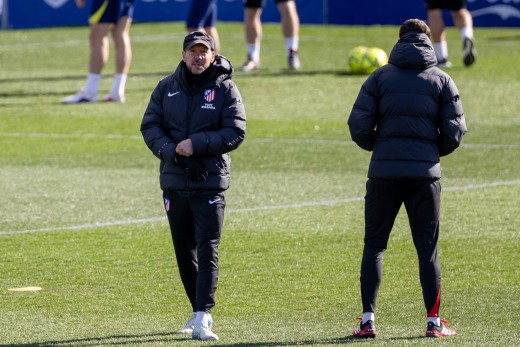 Simeone no ensaya once para recibir al Espanyol y manda a los titulares en Champions al gimnasio