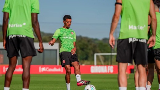 Bryan Gil, Lemar, Blind y Álex Moreno, bajas en el entrenamiento del Girona de este martes