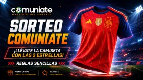 Comuniate gives away Spain's shirt with the two stars!