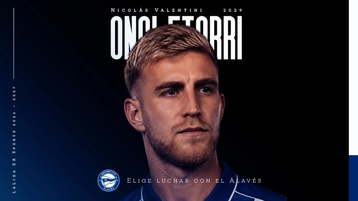 Valentini ya es del Alavés: contrato hasta 2029 y llegada inmediata a la pretemporada