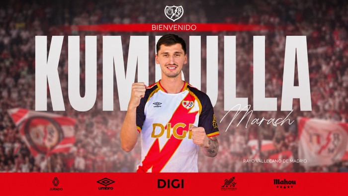 Marash Kumbulla llega a Vallecas para apuntalar la zaga del Rayo