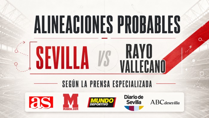 Alineaciones probables del Sevilla - Rayo Vallecano según la prensa especializada