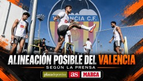 Possible Valencia lineup according to Plaza Deportiva