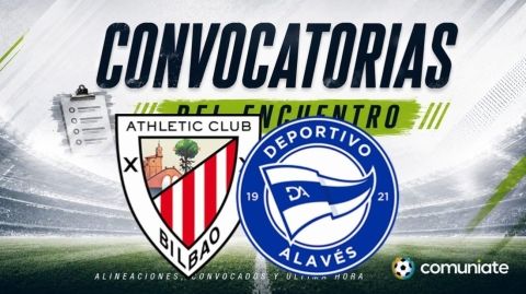 Jugadores convocados para el partido Athletic Club y Alavés. Jornada 7.