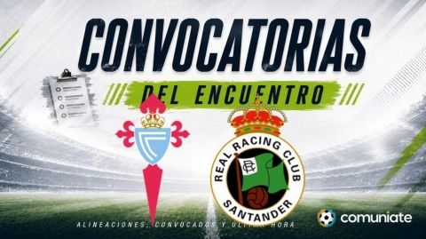 Jugadores convocados para el partido Celta y Racing. Jornada 7.