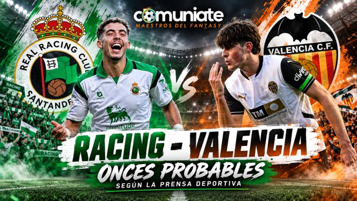 Alineaciones probables del Racing - Valencia: las sorpresas que prepara Aguirre según la prensa
