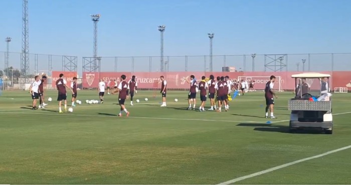 Última hora con Stassin, Félix Correia, Guridi y Kochorashvili en el entrenamiento del Sevilla