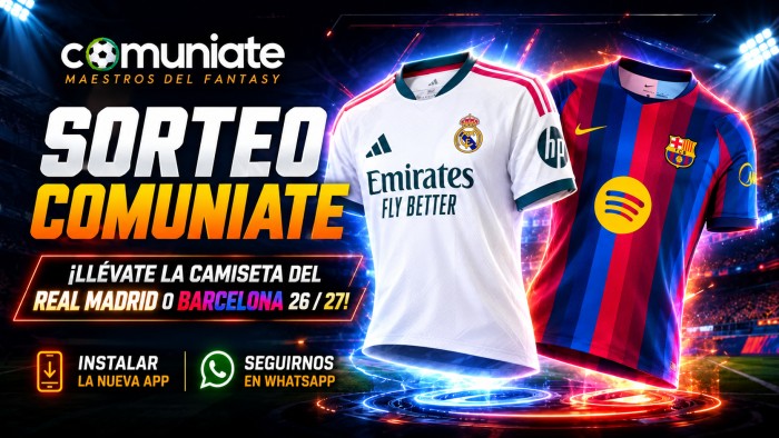 Nuevo Sorteo ¡Llévate la camiseta del Barcelona o Real Madrid!
