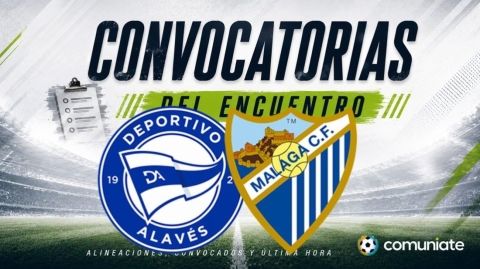 Jugadores convocados para el partido Alavés y Málaga . Jornada 10.