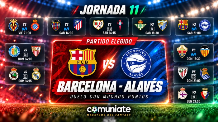 Mi apuesta a partido de puntos Comunio y Biwenger para la jornada 11